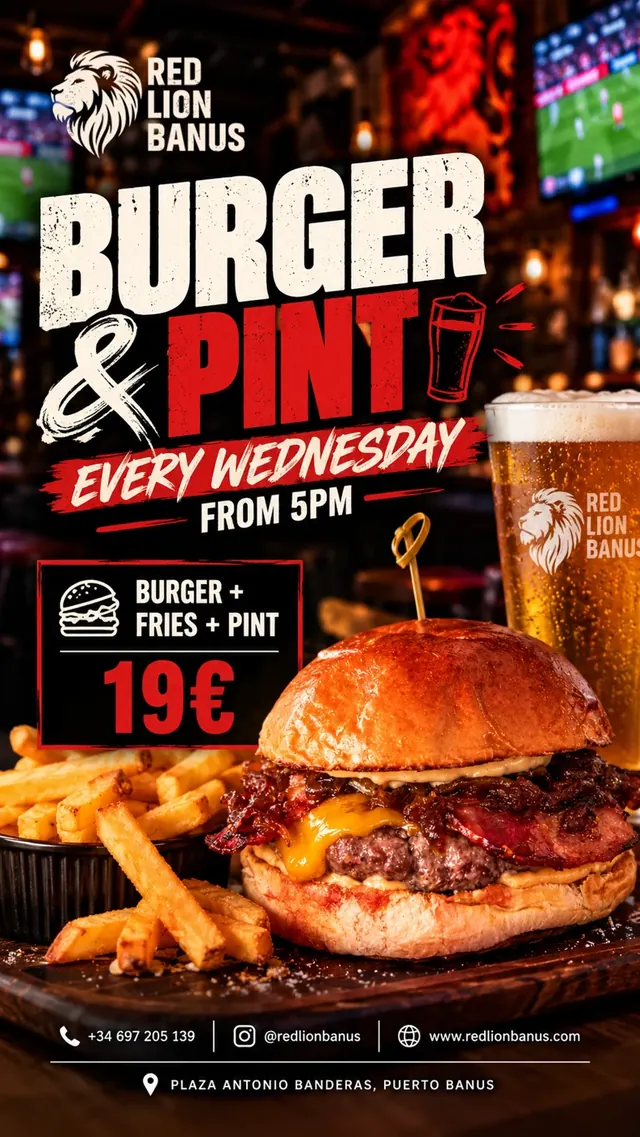 Burger & Pint — Red Lion Banús