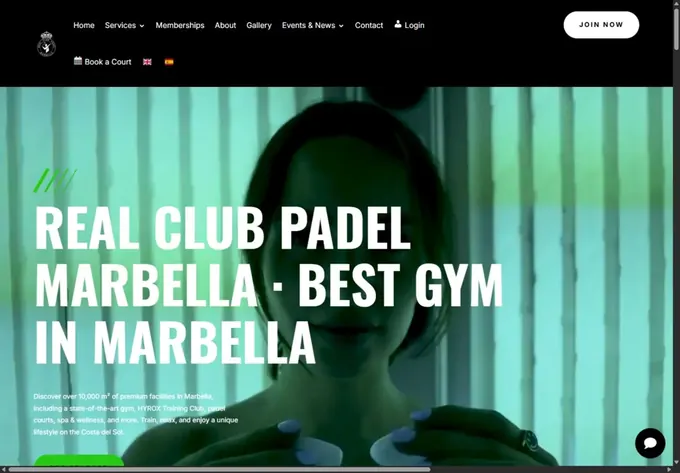 Web de Real Club Pádel Marbella