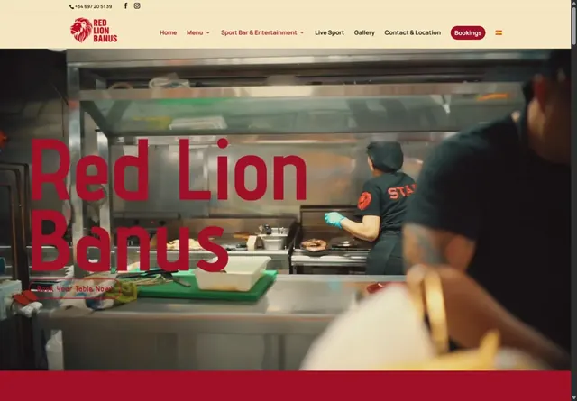 Captura real de la web de Red Lion